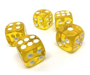 Dice4friends-Warhammer40k Dice - Juego de Dados para Mesa (Transparente, Multicolor), Color Amarillo (DIC70770)