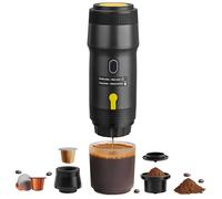 Diceaynico cafetera espresso portátil con sistema inteligente antiquemado seco 25 bares autocalentable 7 minutos cafetera eléctrica mini compatible con cápsulas NS DG y café molido