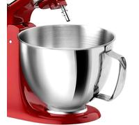 diceevil Cuenco mezclador de acero inoxidable, cuenco mezclador de acero inoxidable de 5 cuartos con mango de repuesto para mezclador KitchenAid de 4.5/5 cuartos de galón