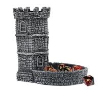 diceevil Torre de dados de castillo con bandeja, torre rodante de dados DND y bandeja para Dungeons and Dragons para juego de mesa, D&D y RPG, MTG