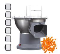 Dicer eléctrico comercial de verduras - Máquina de corte de alimentos multifuncional para cebolla, ajo, zanahoria - Herramienta de cocina eficiente para preparación rápida de alimentos