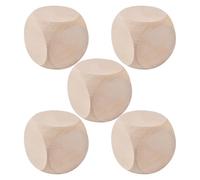 Dices Cube - Wooden Plain Dice | Blank Dice Wood | 6 Sided Standard Game Dice Plain Dice for Art & Crafts Puzzles Small Wood Cubes with Rounded Corners for Craft Projects Making