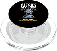 Dicho divertido AI tomó mi trabajo Robot presentó vida de desempleo PopSockets PopGrip para MagSafe