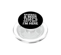 Dicho Divertido béisbol y Cerveza por eso Estoy aquí PopSockets PopGrip para MagSafe