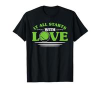 Dicho divertido del tenis: Todo comienza con amor, tenis Camiseta