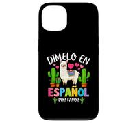 Dicho divertido Dimelo En Español Por Favor Profesor Llama Love Carcasa para iPhone 13