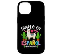 Dicho divertido Dimelo En Español Por Favor Profesor Llama Love Carcasa para iPhone 14