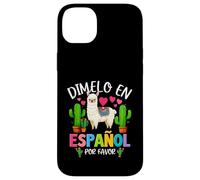 Dicho divertido Dimelo En Español Por Favor Profesor Llama Love Carcasa para iPhone 14 Plus