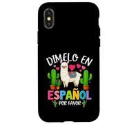 Dicho divertido Dimelo En Español Por Favor Profesor Llama Love Carcasa para iPhone X/XS