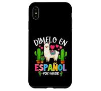 Dicho divertido Dimelo En Español Por Favor Profesor Llama Love Carcasa para iPhone XS Max