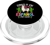 Dicho divertido Dimelo En Español Por Favor Profesor Llama Love PopSockets PopGrip para MagSafe