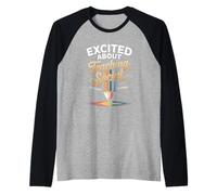 Dicho divertido emocionado por enseñar al maestro de aprendizaje social Camiseta Manga Raglan