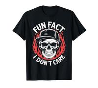 Dicho divertido Hecho divertido No me importa esqueleto broma sarcástica Camiseta