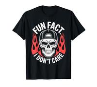 Dicho Divertido Hecho Divertido No me Importa Esqueleto Broma sarcástica Camiseta