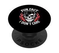 Dicho divertido Hecho divertido No me importa esqueleto broma sarcástica PopSockets PopGrip Adhesivo