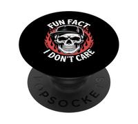Dicho divertido Hecho divertido No me importa esqueleto broma sarcástica PopSockets PopGrip Adhesivo