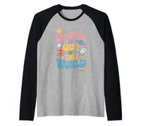 Dicho divertido que el aprendizaje está fuera de este mundo Rocket Mujeres Hombres Camiseta Manga Raglan