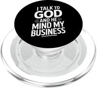 Dicho Divertido Que Hablo con Dios y él se ocupa de mis Asuntos PopSockets PopGrip para MagSafe