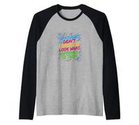 Dicho Divertido Que los Dinosaurios no aprendieron a Ver lo Que sucedió Camiseta Manga Raglan
