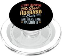 Dicho divertido que no es fácil ser el mejor esposo jamás bromeado PopSockets PopGrip para MagSafe