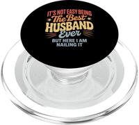Dicho divertido que no es fácil ser el mejor esposo jamás bromeado PopSockets PopGrip para MagSafe