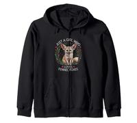 Dicho Divertido Que Solo Chica ama a los Zorros Fennec Sudadera con Capucha
