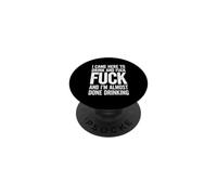 Dicho Divertido Vino aquí Beber y Casi Terminado de Beber PopSockets PopGrip Adhesivo