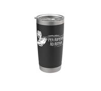 Dicho en latín - Per Aspera Ad Astra Vaso térmico de acero inoxidable de doble pared