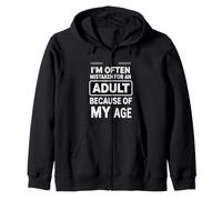 Dicho Gracioso Que a Menudo se confunde con un Adulto Porque mi Edad Sudadera con Capucha