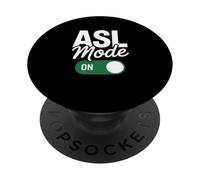 Dicho inspirador Modo ASL Mordaza Motivacional Aprender Mujeres Hombres PopSockets PopGrip Adhesivo