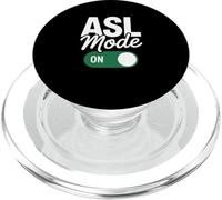 Dicho inspirador Modo ASL Mordaza Motivacional Aprender Mujeres Hombres PopSockets PopGrip para MagSafe