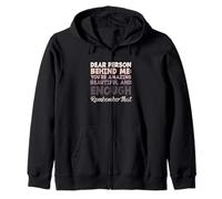 Dicho Motivacional Querida Persona detrás de mí Eres Suficiente Sudadera con Capucha