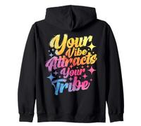 Dichos Inspiradores Positivos Tu Vibra Atrae a Tu Tribu Sudadera con Capucha