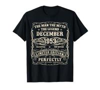 Diciembre de 1953 72 Regalos de cumpleaños para Hombres de 72 años de Edad Camiseta