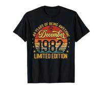 Diciembre de 1982 Edición Limitada 44 Años Cumpleaños Camiseta