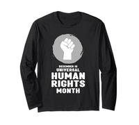 Diciembre es el Mes Universal de los Derechos Humanos Manga Larga