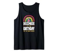 Diciembre es mi cumpleaños, sí, Todo el Mes, Boho Rainbow Camiseta sin Mangas