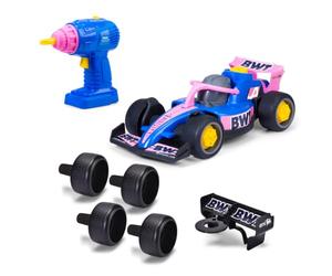 Dickie ABC Build-A-Formula Alpine F1, Coche para Montar 25 cm, +1 | Coche Alpine F1 para montar; 23 piezas; destornillador eléctrico incluido; +1 año