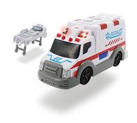 Dickie - Ambulancia Action Series 15cm 3302004 (+3 años) Vehículo de Juguete con función, Color Blanco, Color/Modelo Surtido