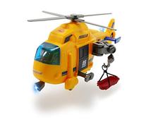 Dickie-Helicóptero Action Series 18cm 3302003 Vehículo de Juguete con función, Color Amarillo