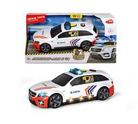Dickie Toys 203716018014 Mercedes AMG E43 SOS Police BE-Version, 30cm, 1-16, a partir de 3 años, luz y sonido, perro soplador con pilas incluidas