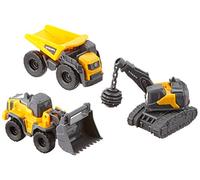 Dickie Toys 203722009 Set 3 vehículos construcción Volvo Micro 9 cm, surt. 3