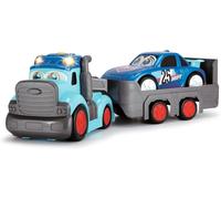 Dickie Toys 203819011 Happy Truck, Car Trailer, Detachable, Ve (Importación USA)