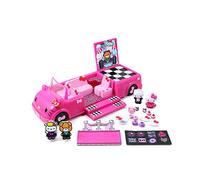 Dickie Toys 253247000 Hello Kitty Limo Party Saloon Toy Car Convertible Door in Stairs Luggage Compartment Opens to Dance Floor Includes 2 Figures, 35.5 cm, Age 3+, Pink