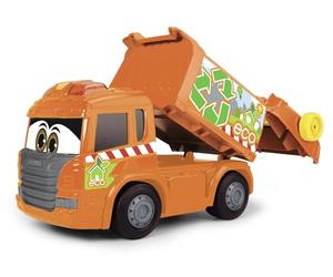 Dickie Toys ABC - Camión de Reciclaje de Juguete Scania, con Cubo, Luz, Sonido para Niños a Partir de 2 Años - 25 cm (204114004)