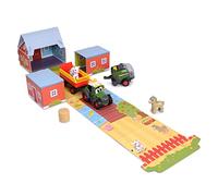 Dickie Toys - ABC Fendt Tractor - con Remolque, Prensa de heno y Animales (Juego Diorama), rastreador de Juguete (30 cm) con luz y Sonido - para niños a Partir de 12 Meses, 204118002ON1, Multicolor