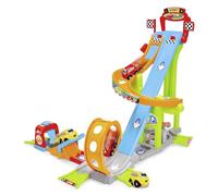 Dickie Toys ABC Jays Jump N Fun Tower (66 x 72 x 64 cm) - Pista de Carreras a Partir de 1 año con Bucle, Salto y 2 Coches de Juguete, autopista de Juguete para bebés y niños a Partir de 12 Meses