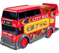Dickie Toys Autobús Descapotable de Juguete 15cm con Luz y Sonido, Color Negro