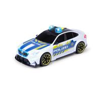 Dickie Toys - BMW M5 Policía 26 cm, Coche de policía Juguete para niños a Partir de 3 años, vehículo de Rueda Libre con luz y Sonido, 1:18 Coche de Juguete con luz Azul, función Try Me