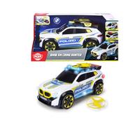 Dickie Toys - BMW XM Crime Hunter (30 cm), Coche de policía para niños a Partir de 3 años, Lanzador de Drones con 2 Drones de Juguete, luz y Sonido, señal de Parada, Rueda Libre, Juguete Todoterreno